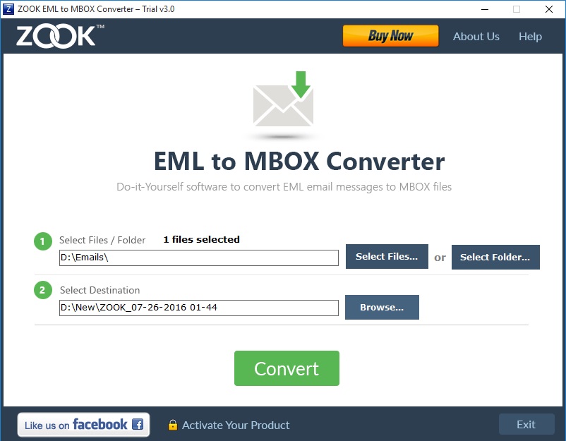 ZOOK EML to MBOX Converter Windows 11 download