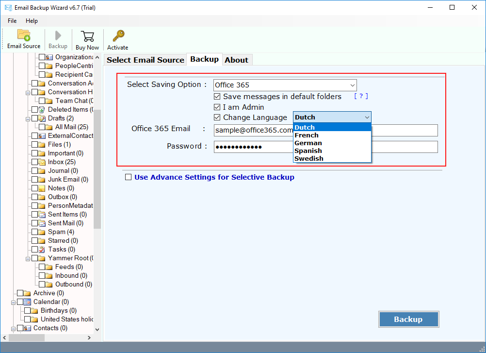 save mailbox to office 365