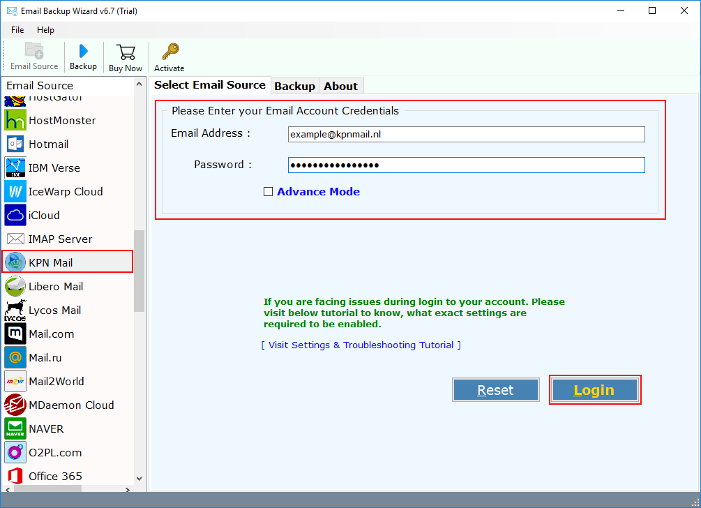 select kpn mail option