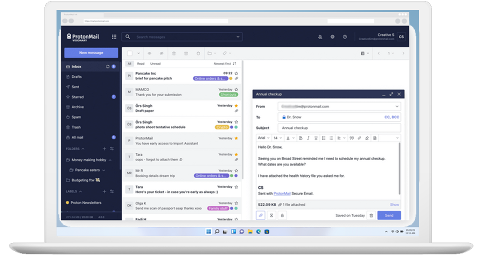 protonmail email client