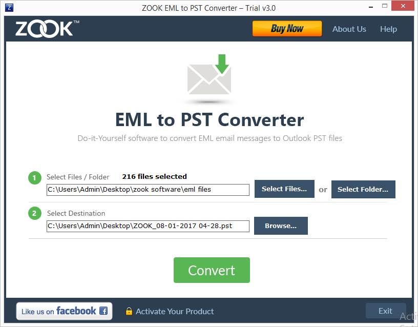 hpw to use softspire eml to pst converter