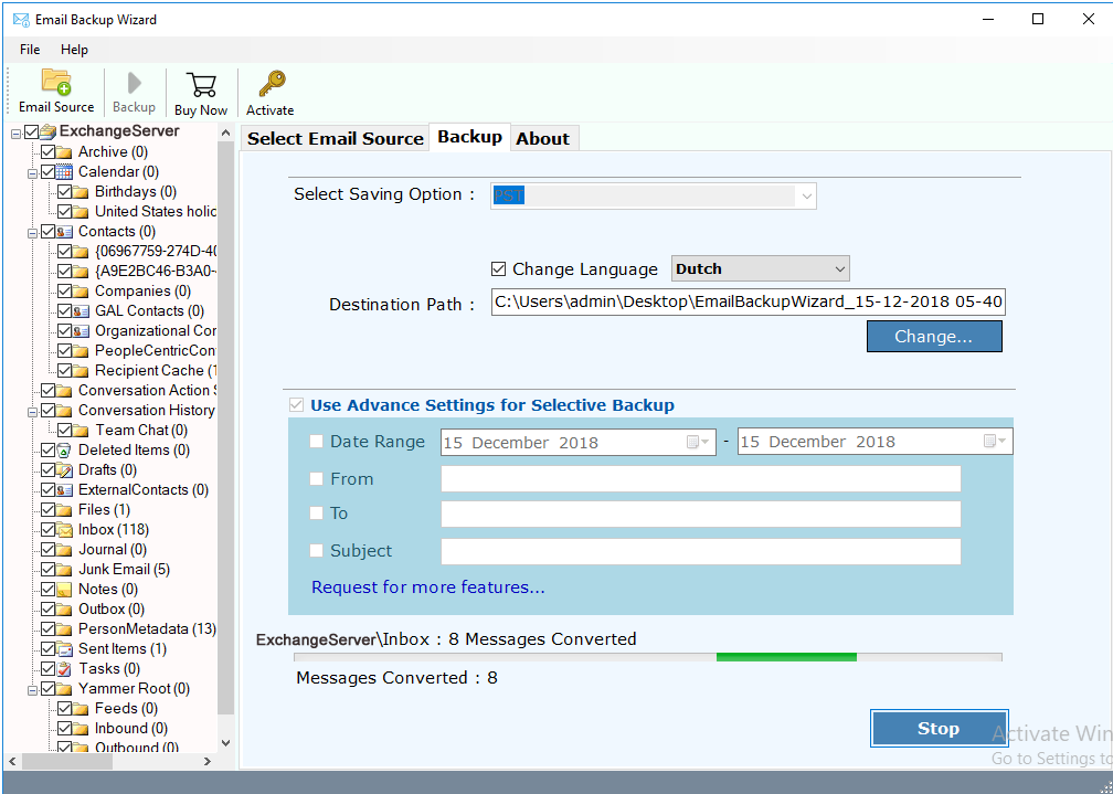 Exchange Migration Tool