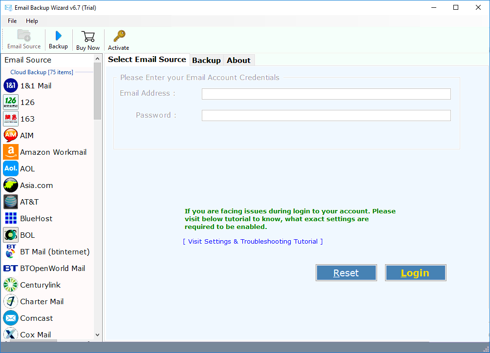 Rediffmail Pro Backup Wizard