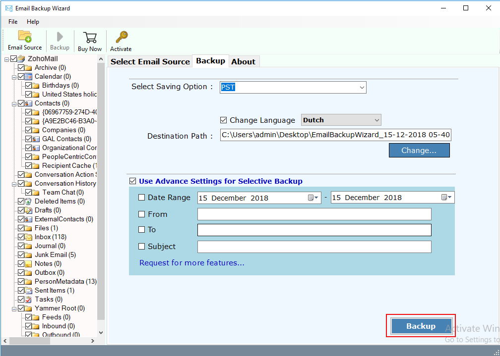 zook email backup wizard